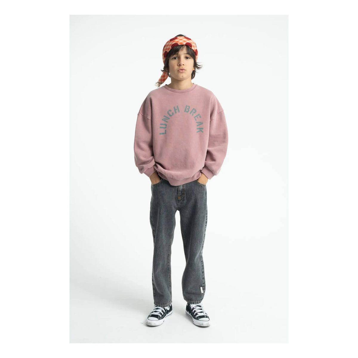 Piupiuchick - Lunch Break organic cotton sweatshirt | Pink
