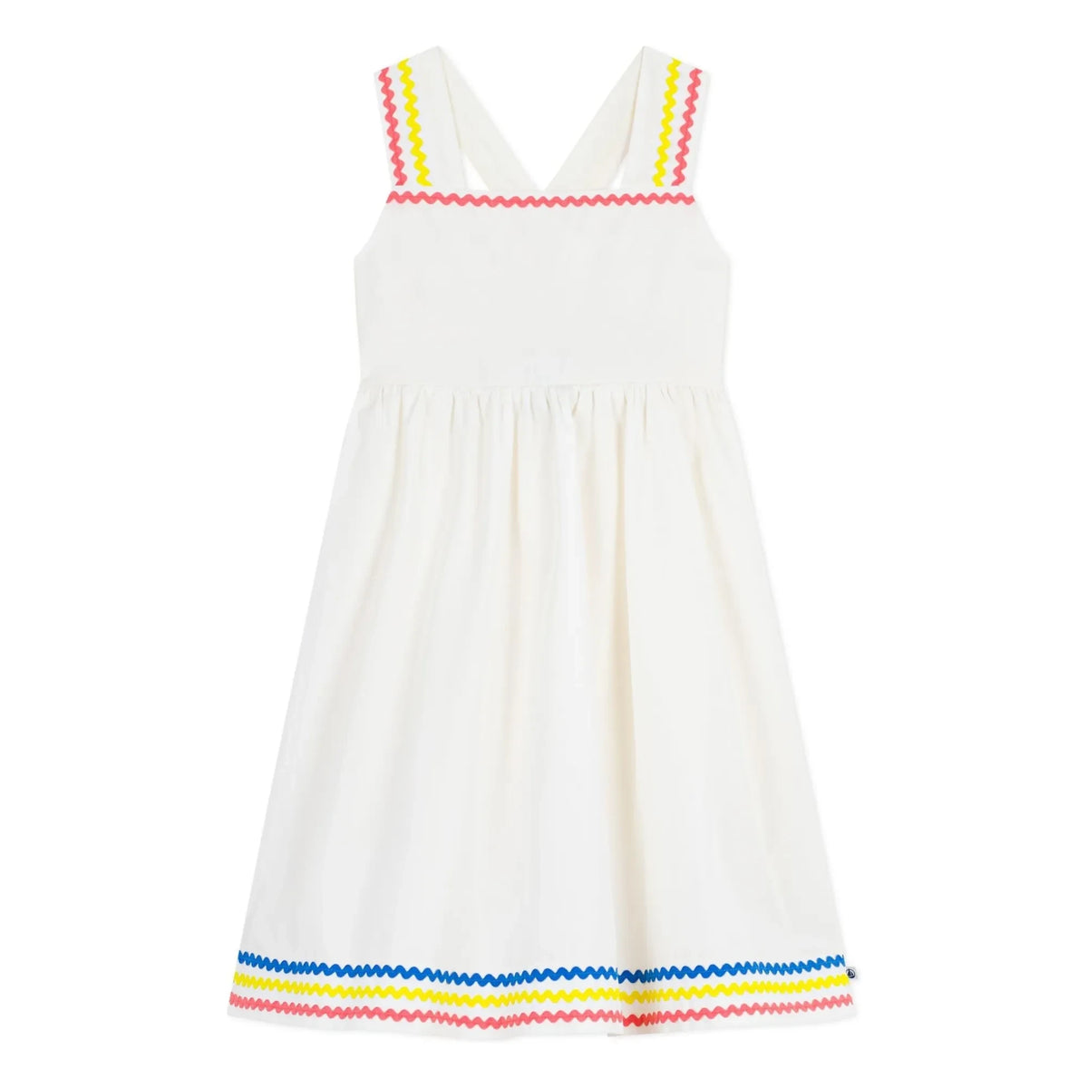 Petit Bateau - Organic Cotton Poplin Strapless Dress | White