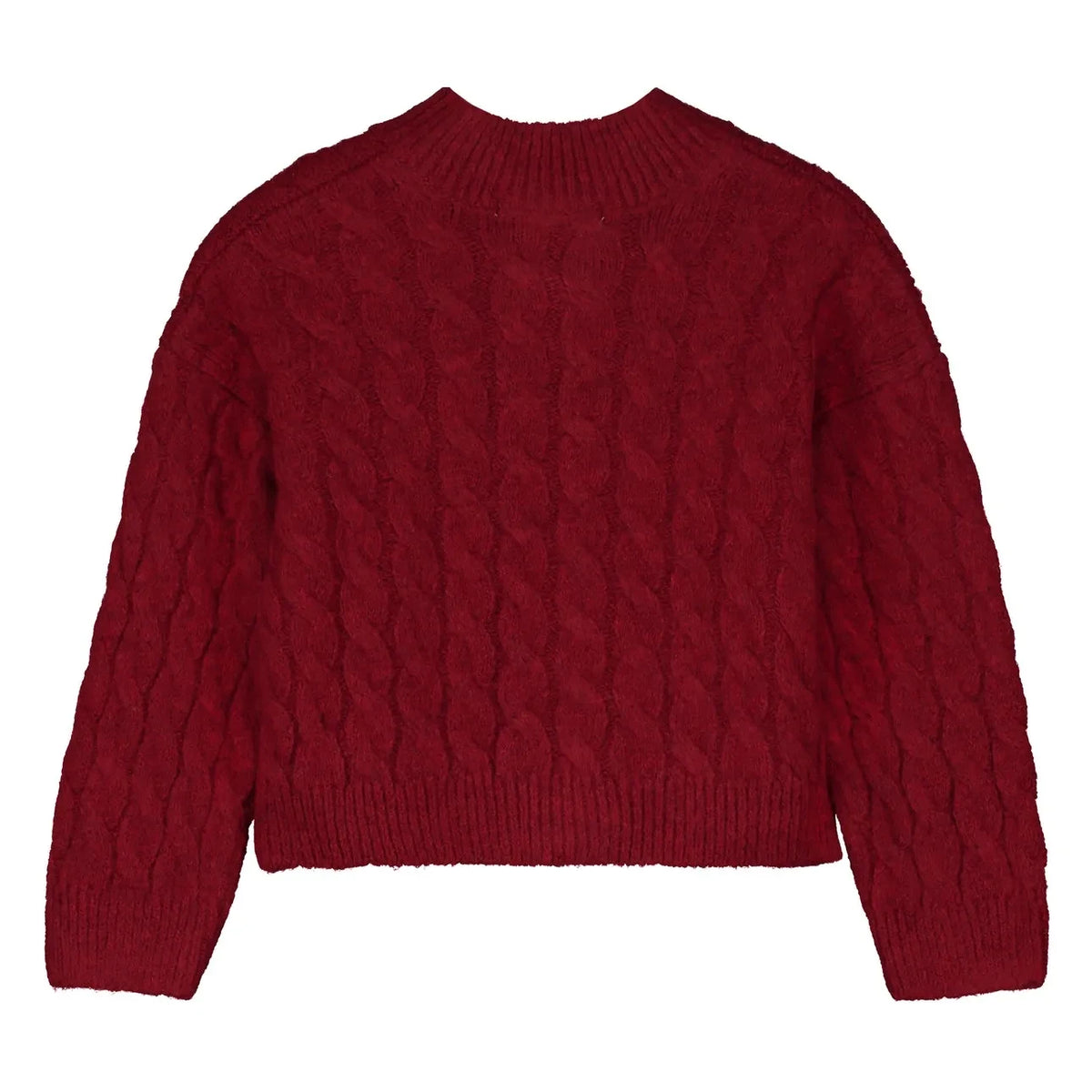 Tangerine - Cable Knit Cardigan | Red