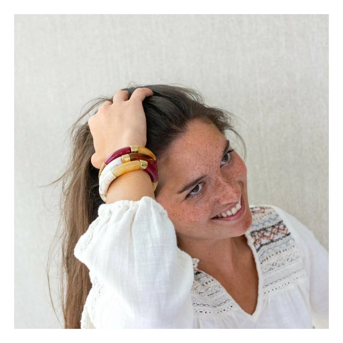 Parabaya - Left 3 Bracelets | Cream