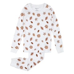 Petit Lem - Organic Cotton Autumn Pajamas | White