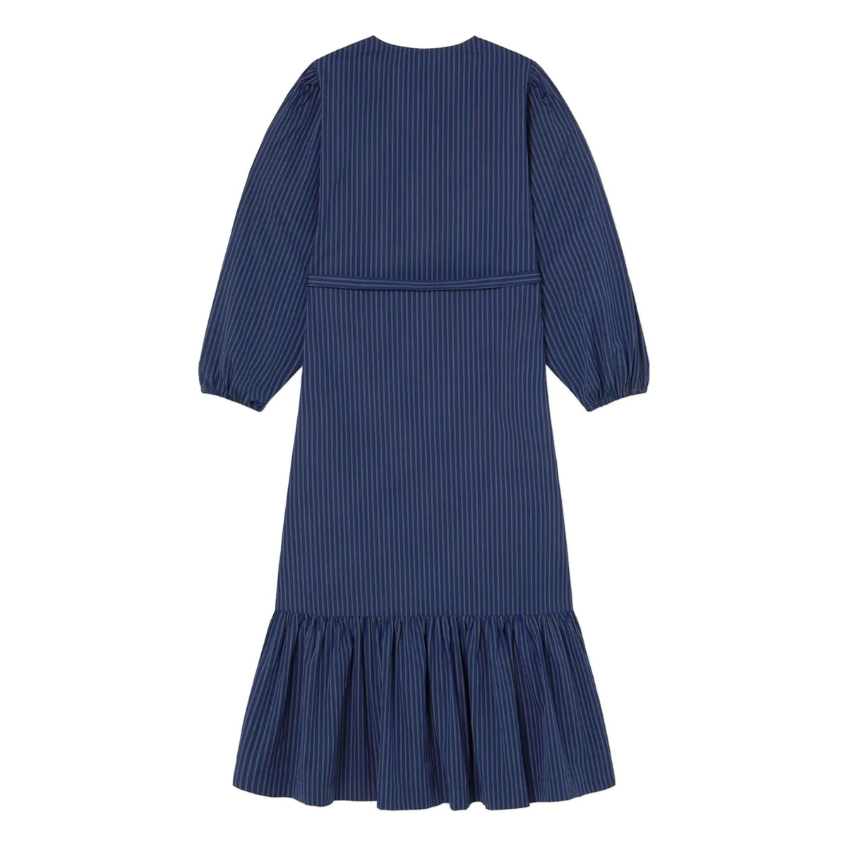 The Tiny Big Sister - Striped Ruffled Dress | Blue
