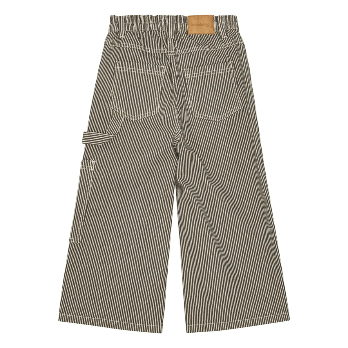 Brunobruno Nation - Flynn Organic Cotton Striped Trousers | Dark green