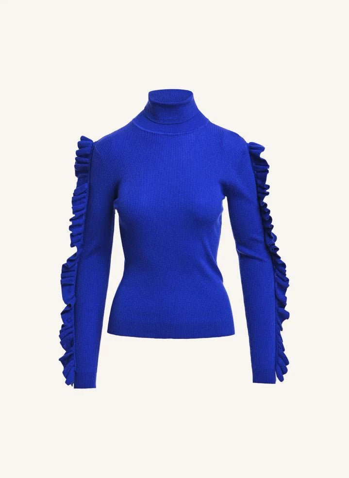 Essentiel Antwerp - Kitty Ruffled Sweater | Indigo