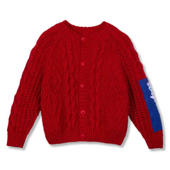 Wynken - Aran cardigan | Red