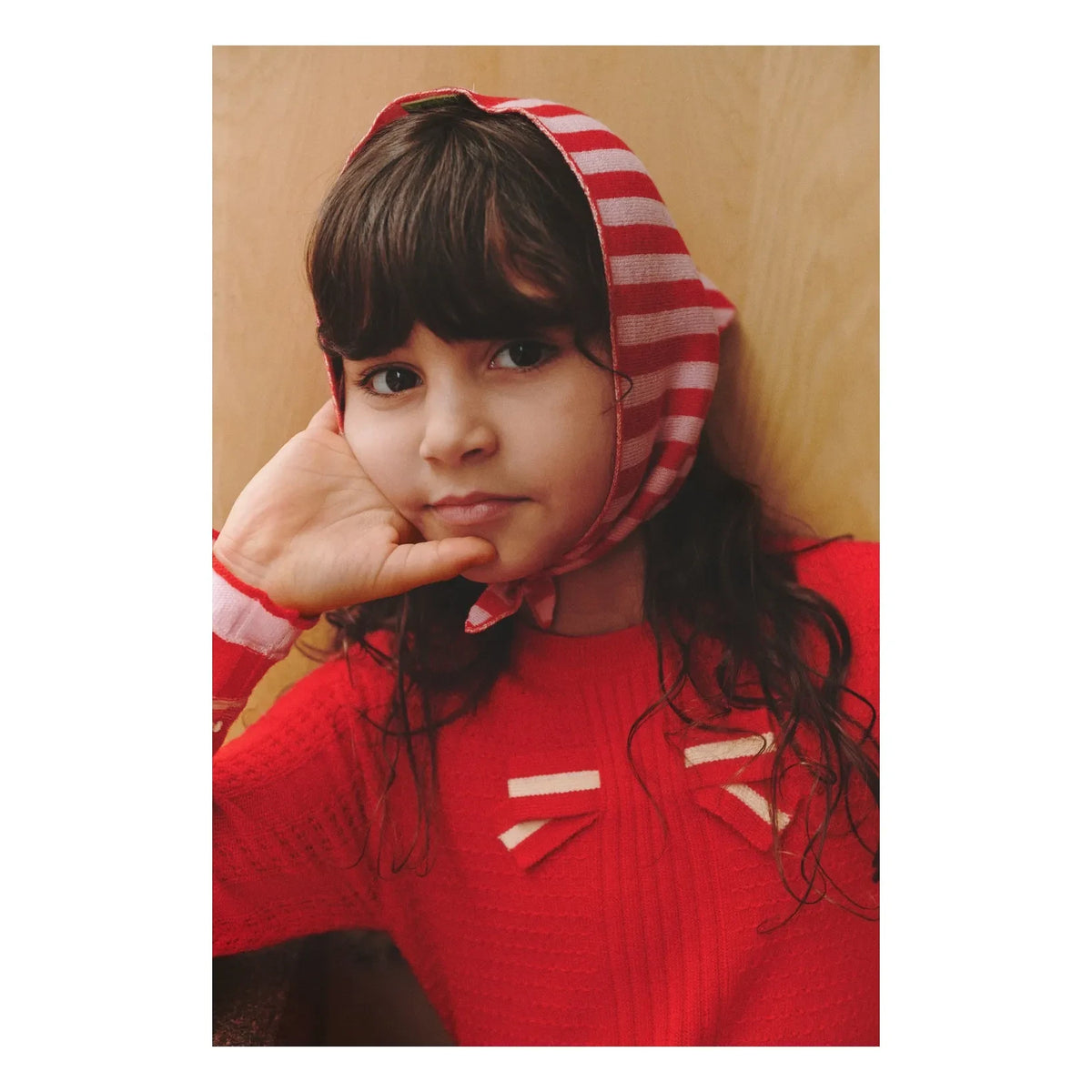 FUB - Striped Merino Wool Scarf | Red