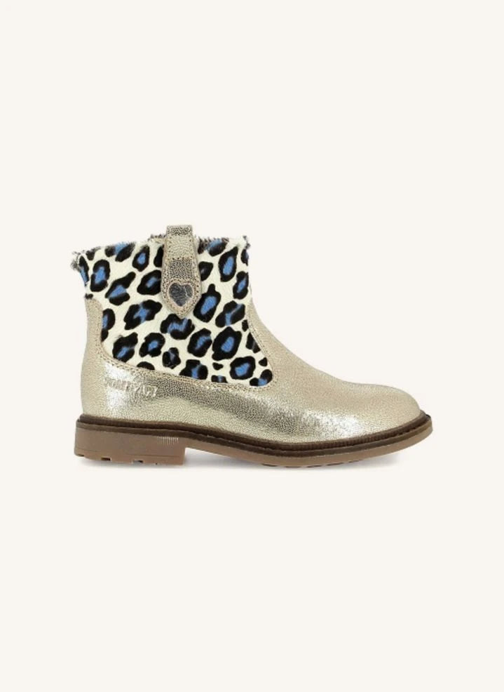 Pom d'Api - Sister Cover Leopard Boot | Gold