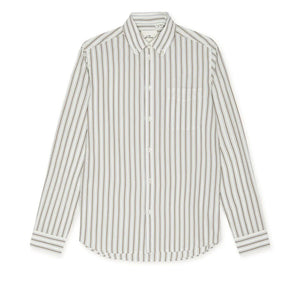Les Deux - Striped Poplin Shirt | White - Ivory