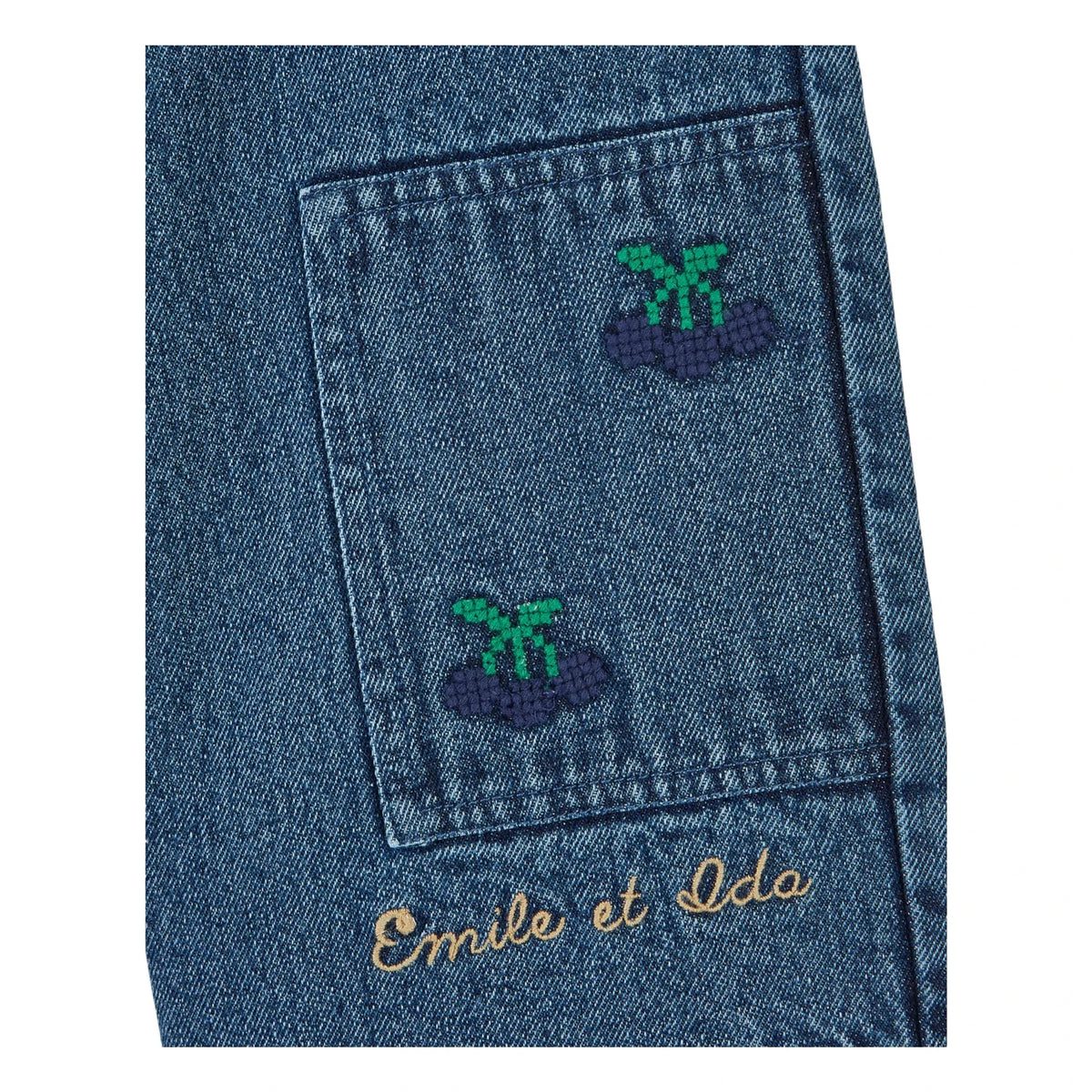 Emile et Ida - Embroidered Jeans | Dark Blue