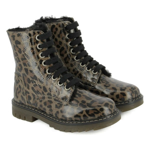 Pom d'Api - Sid Ranger Fur Leopard Boots | Brown