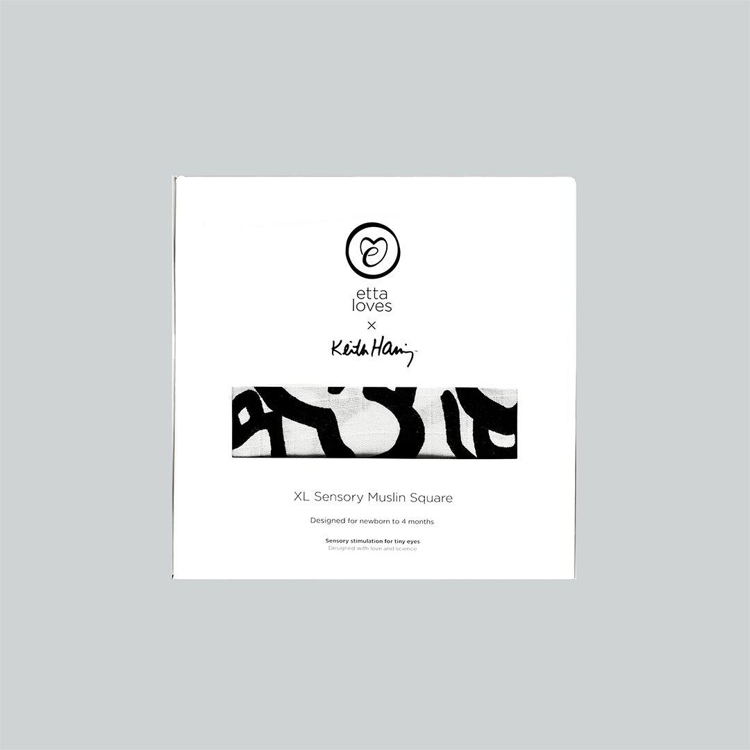Etta Loves x Keith Haring XL Muslin - Baby-Muslin Wraps-Baby- | Natural Baby Shower