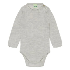 FUB - Merino Wool Ribbed Bodysuit | Mélange Gray