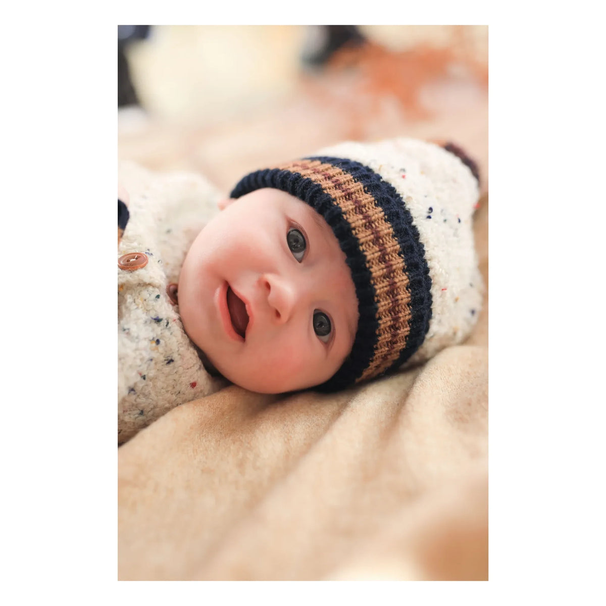 1+ in the family - Bonnet Axel | Flecked beige