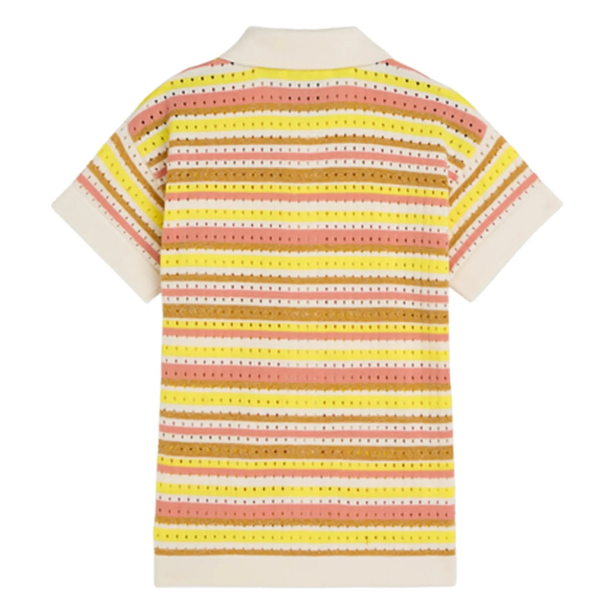 Scotch & Soda - Striped Lurex Mesh Shirt | Yellow