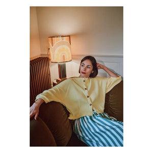 Poudre Organic - Zaatar Ribbed Cardigan | Yellow