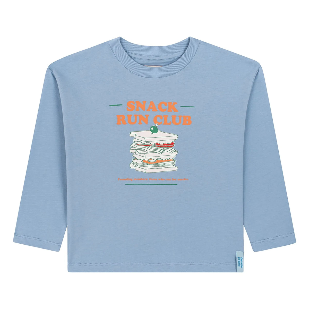 Favorite People - Jukebox Snack Run Club Organic Cotton T-Shirt | Blue