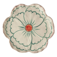 Rice - Fleur Ceramic Dessert Plate | Green