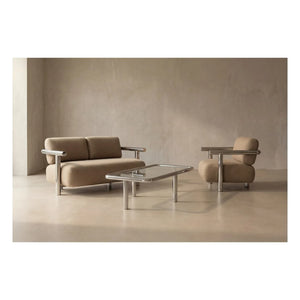 Gabrielle Paris - Alix Stainless Steel Coffee Table | Steel
