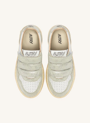Autry - Kidstripes Low Suede Sneakers | Silver