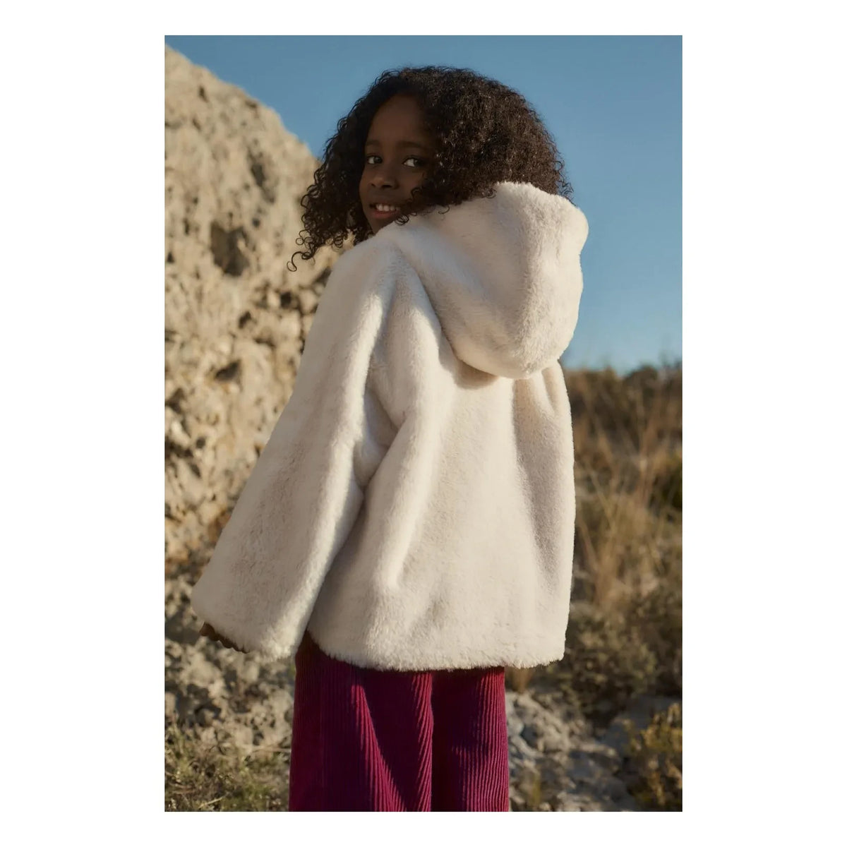 Louise Misha - Reversible Faux Fur Jacket | Cream