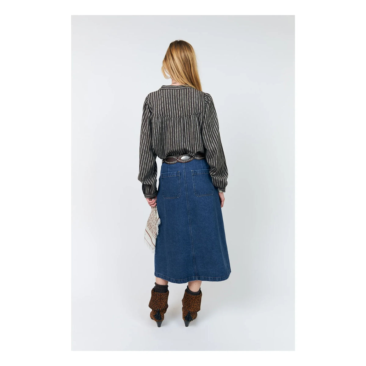 Lollys Laundry - Lennon Denim Cotton Skirt | Blue