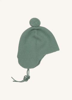 Holmm - Cashmere Beanie with Wool Pom-Pom | Sage
