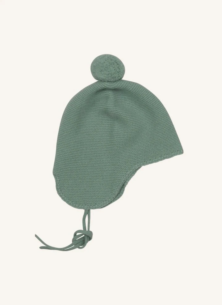 Holmm - Cashmere Beanie with Wool Pom-Pom | Sage