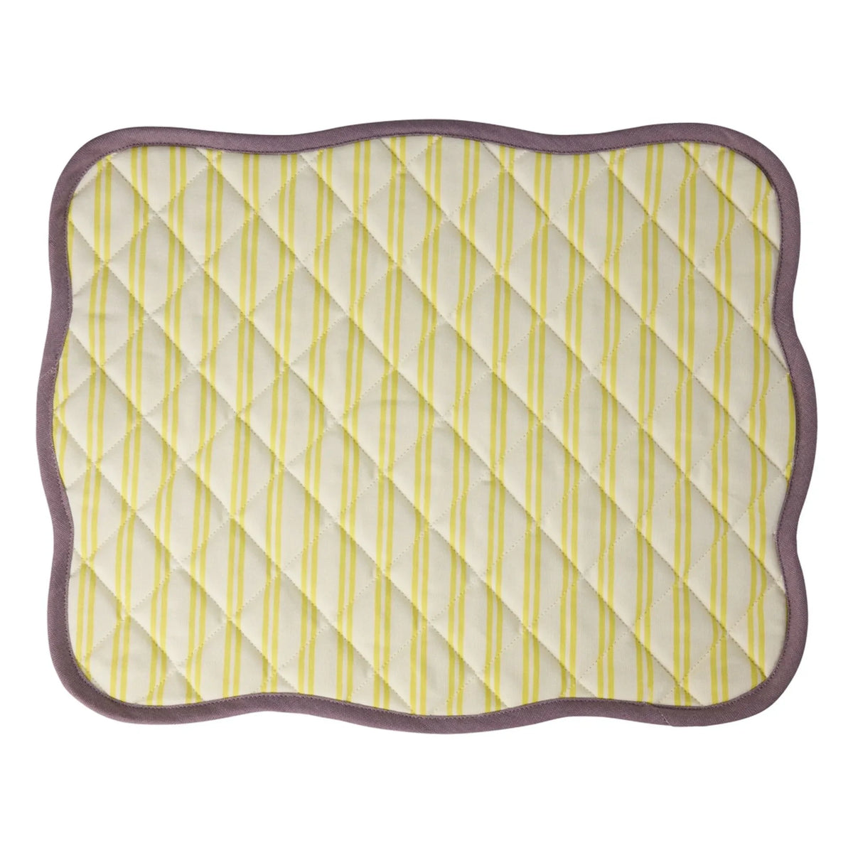 Rice - Striped Quilted American Tableware | Yellow