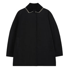 Cordera - Cropped collar jacket | Black