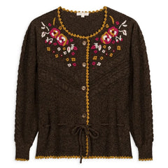Louise Misha - Sandya Wool Cardigan | Terre cuite