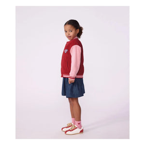 Petit Bateau - Teddy Colorblock PB Organic Cotton Jacket | Red