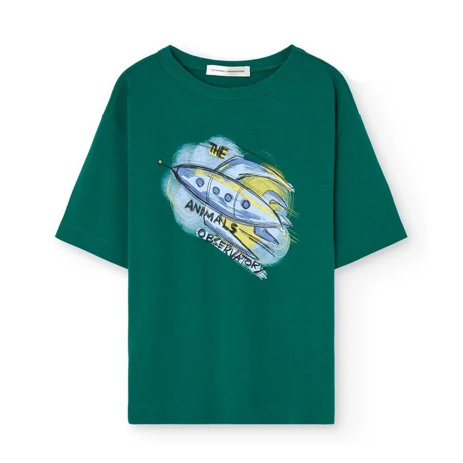 The Animals Observatory - Collie Fusée organic cotton T-shirt | Green