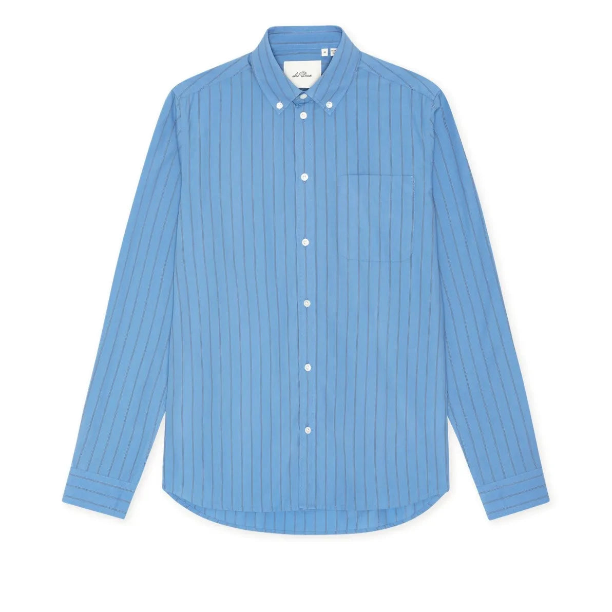 Les Deux - Striped Poplin Shirt | Light Blue