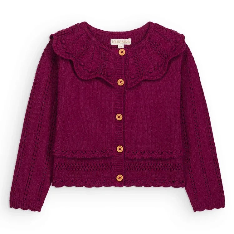 Louise Misha - Josephina Cardigan | Dark Purple