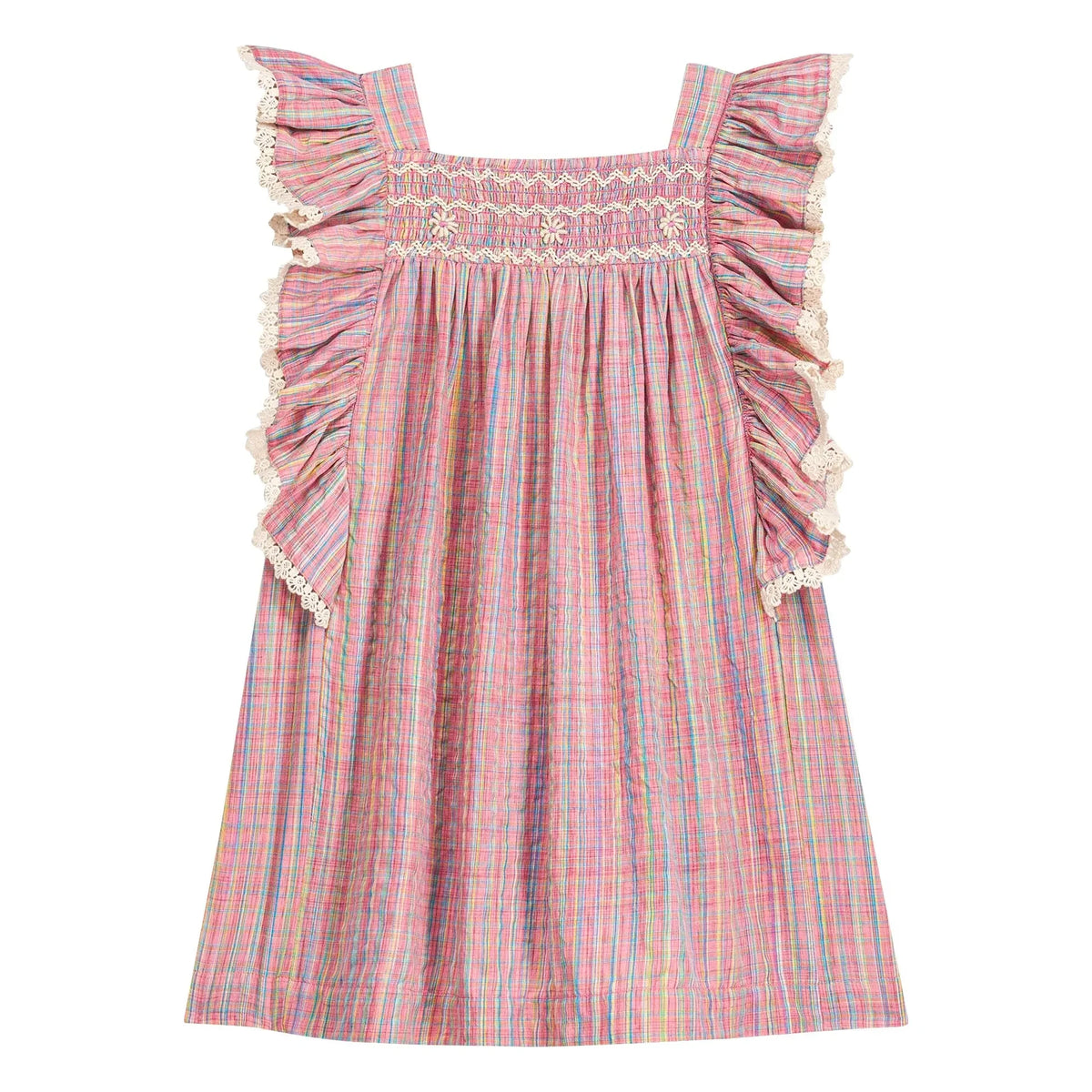 Louise Misha - Martine Flounce Dress | Powder Pink