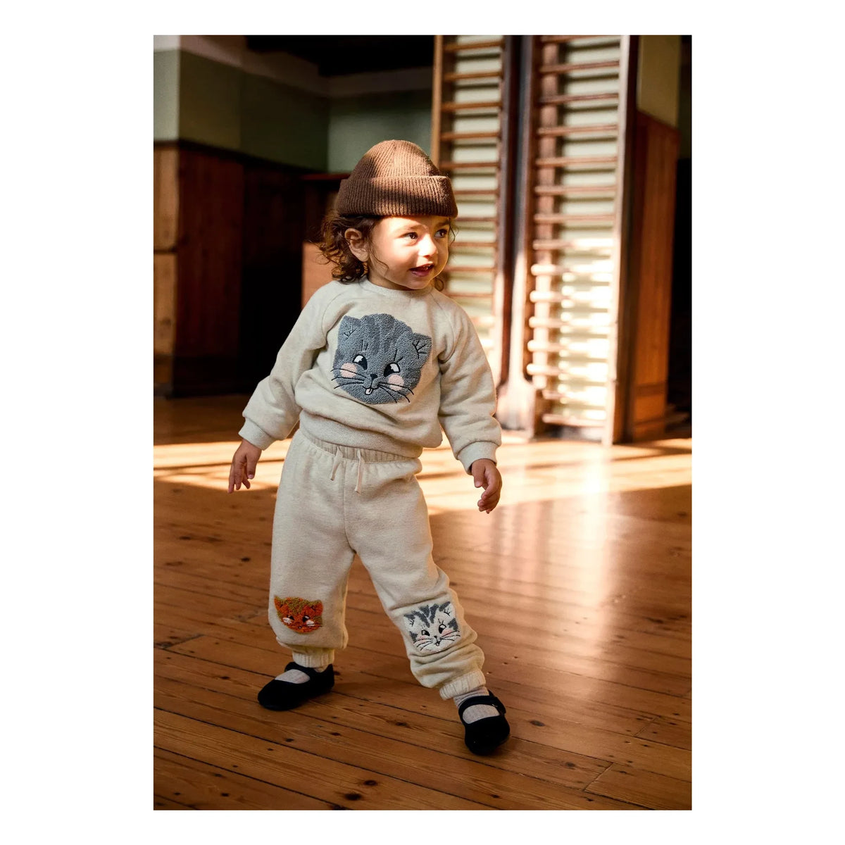 Molo - Simon Cats Organic Cotton Jogger | Off-White