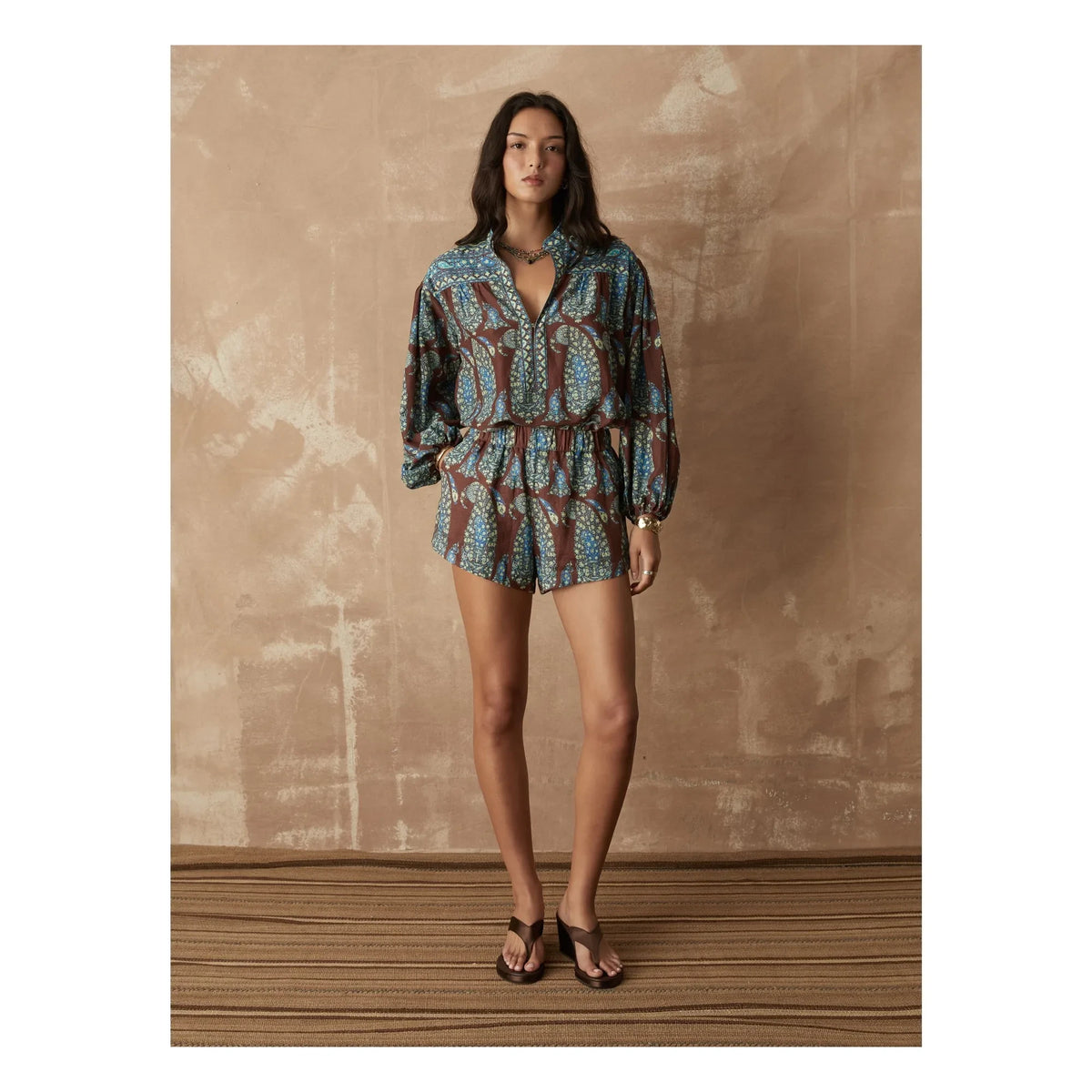 Boteh - Kaliko Linen Shorts | Chocolate