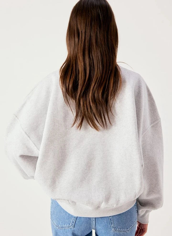 American Vintage - Baptown Cotton Sweatshirt | Grey melange