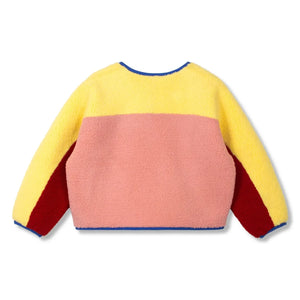 Wynken - Color Block Sherpa Jacket | Pink