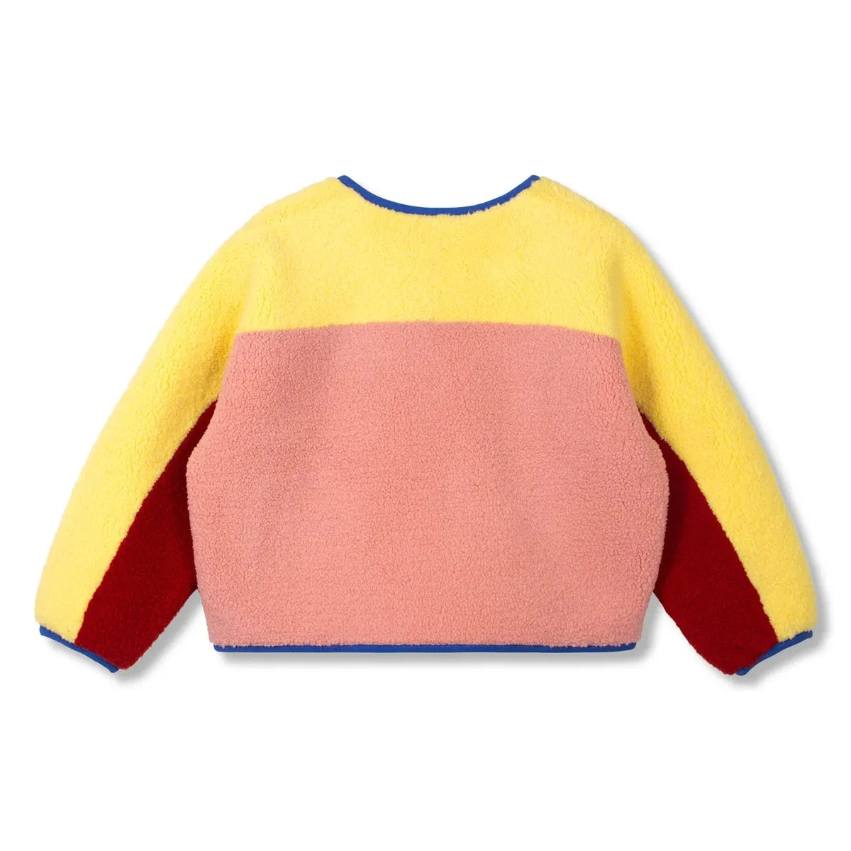 Wynken - Color Block Sherpa Jacket | Pink