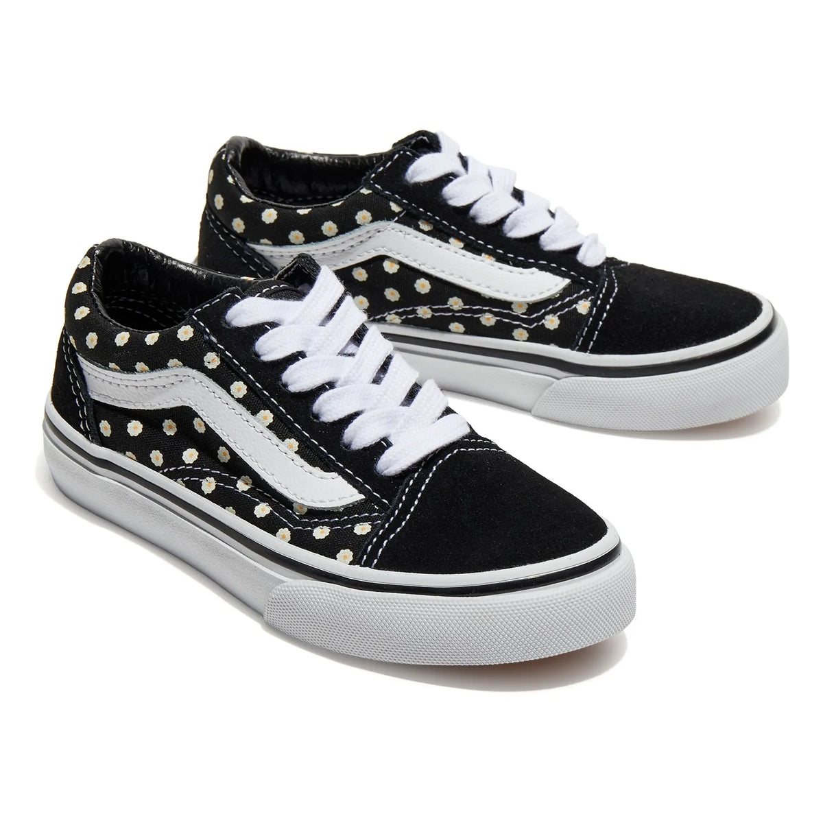 Vans - Old Skool Floral Pattern Lace-Up Sneakers | Black