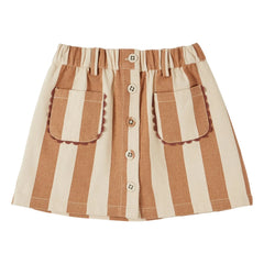 Emile et Ida - Striped skirt | Ecru