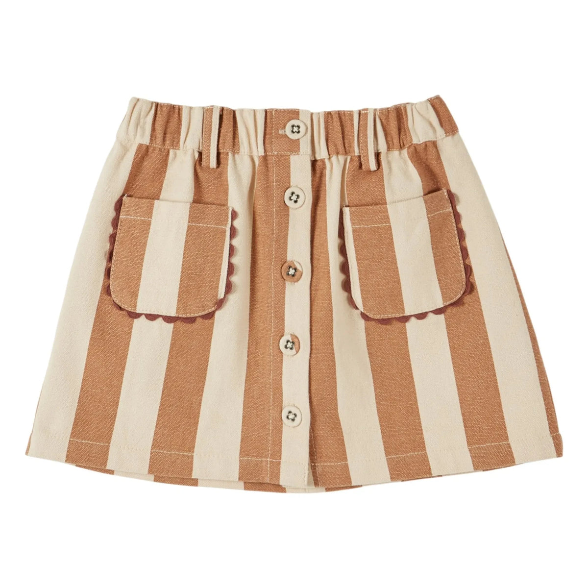 Emile et Ida - Striped skirt | Ecru