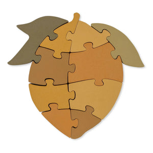 Konges Sløjd - Lemon Wooden Jigsaw Puzzle FSC | Yellow