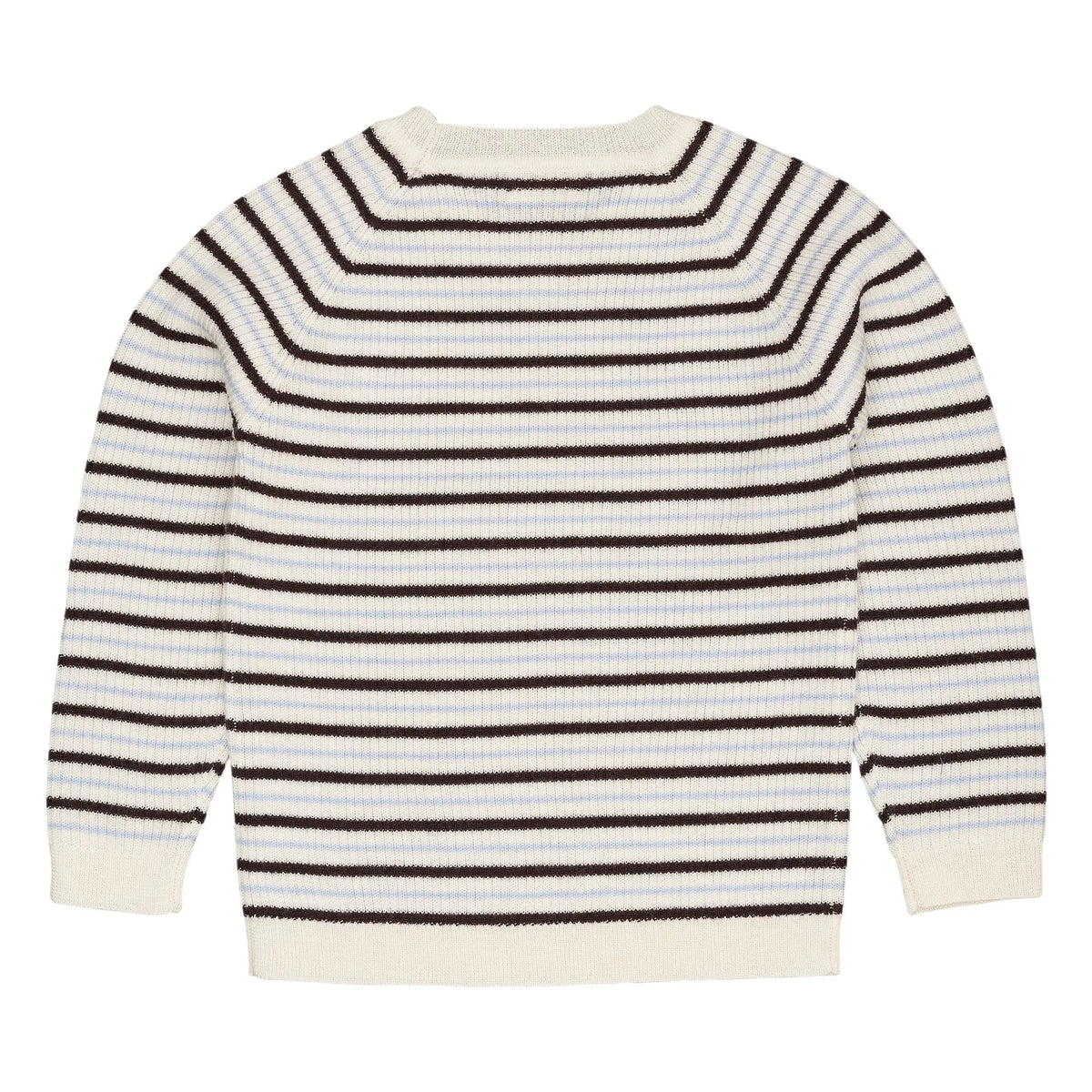Copenhagen Colors - Ribbed Merino Wool Striped Sweater | Brown