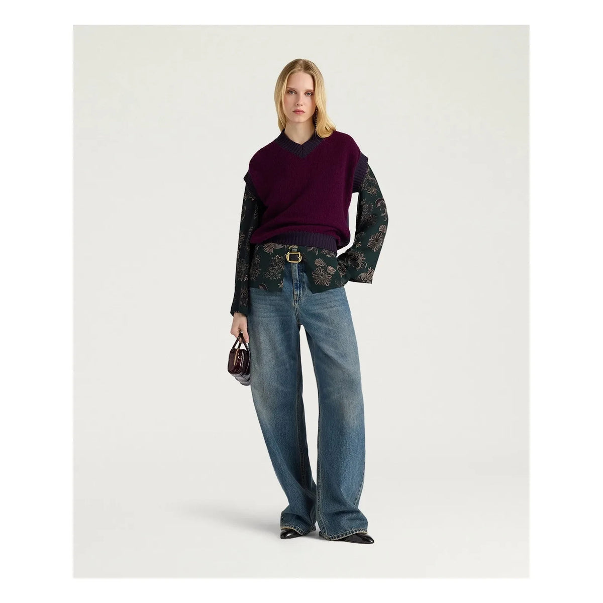 Momoni - Runa Wool Sweater | Burgundy