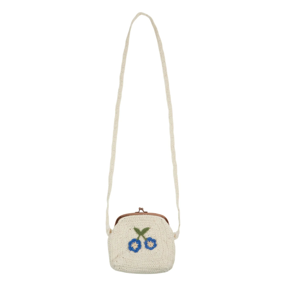 Emile et Ida - Crochet Floral Bag | Cream