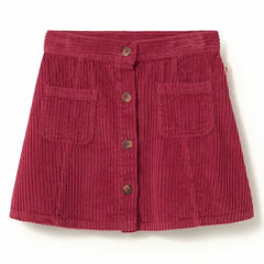 Cozmo - Modena Corduroy Skirt Organic Cotton | Burgundy