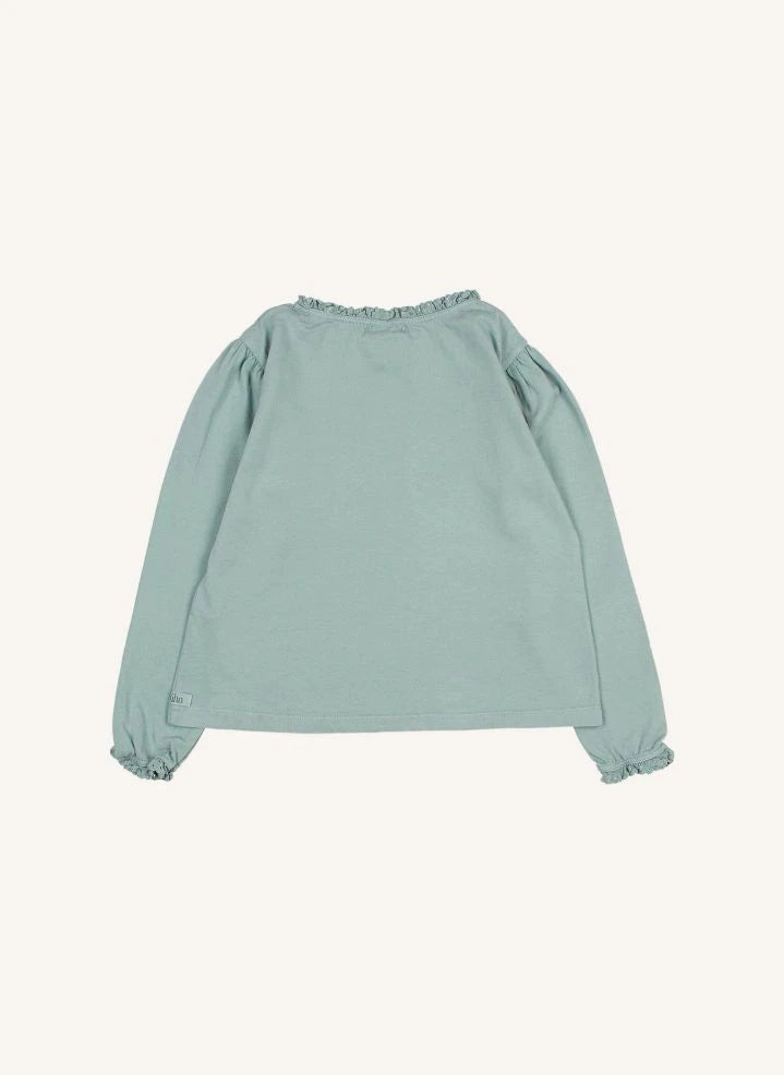 Búho - Lace Organic Cotton T-shirt | Cedar Green