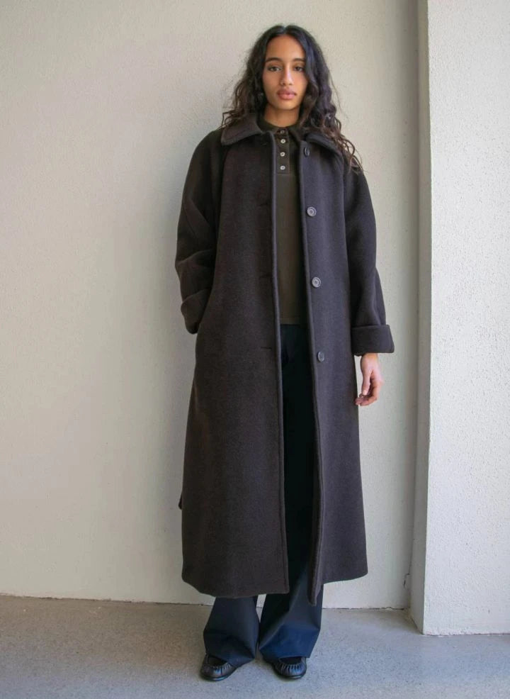 THEAVANT - Recycled Wool School Coat | Brown